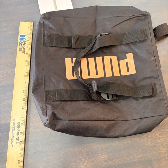 PUMA Black Zip-Top Logo Tote Bag – Adjustable Straps – Like New - Picture 2 of 7